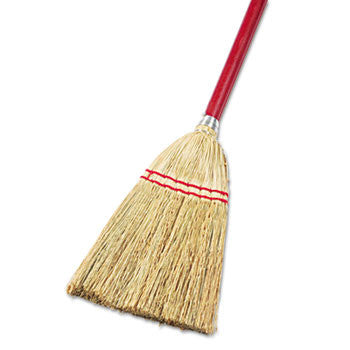 Lobby/Toy Broom, Corn Fiber Bristles, 39" Wood Handle (12/Case)-Boardwalk-T-Ray Specialties